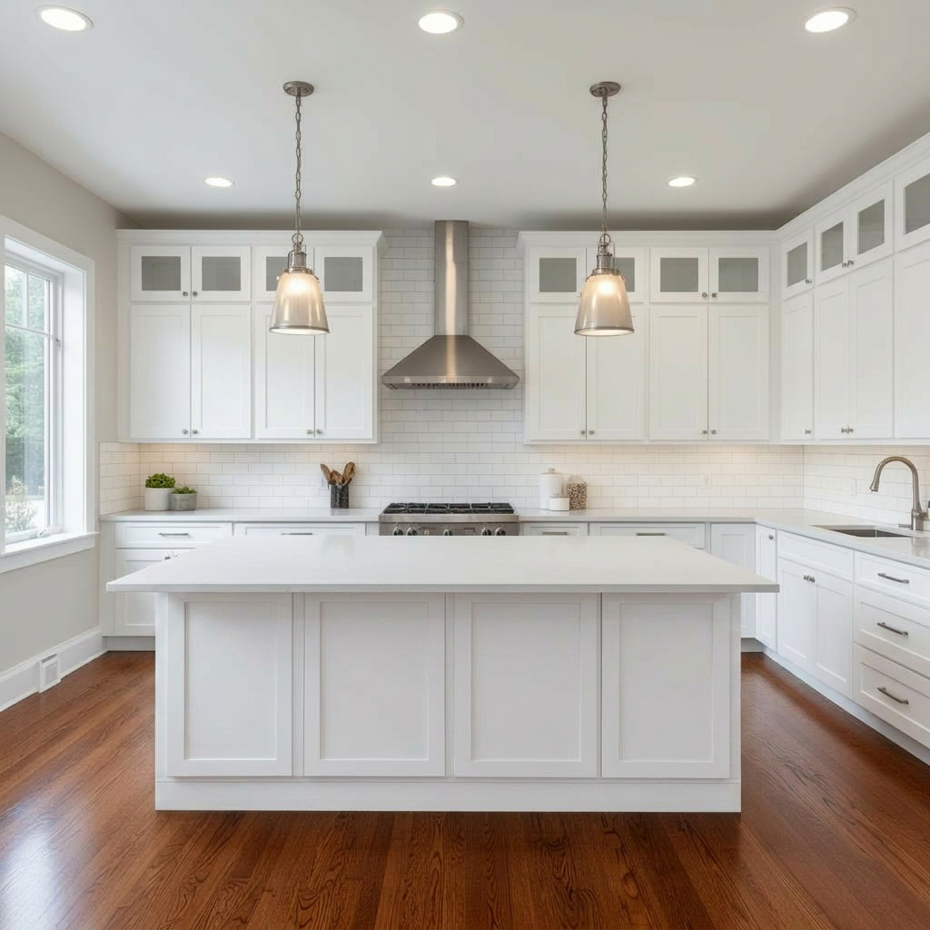 Alabaster Mist cabinet style — All White